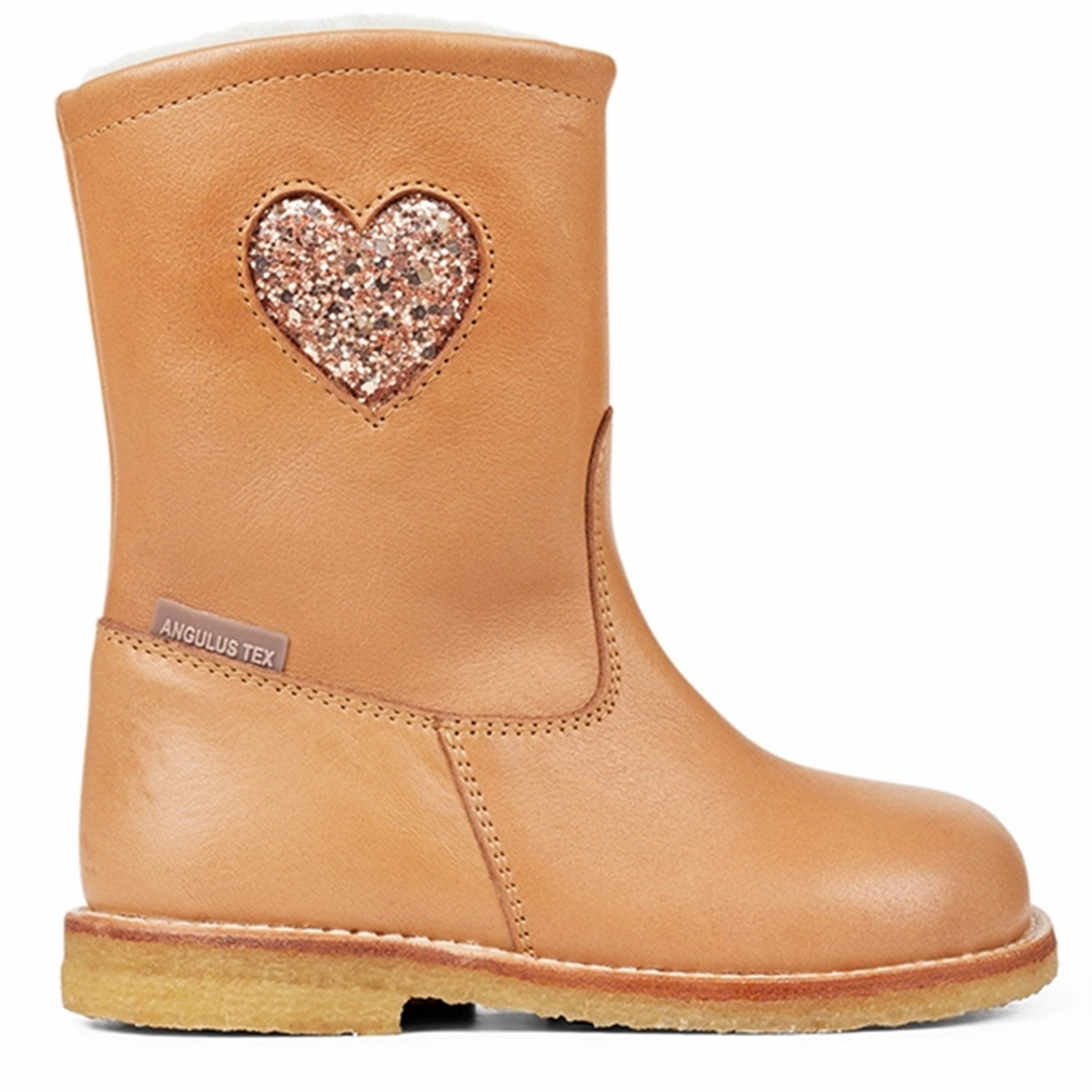 Angulus Tex-Boots With Zipper Almond/Maple Glitter Forward Pulse