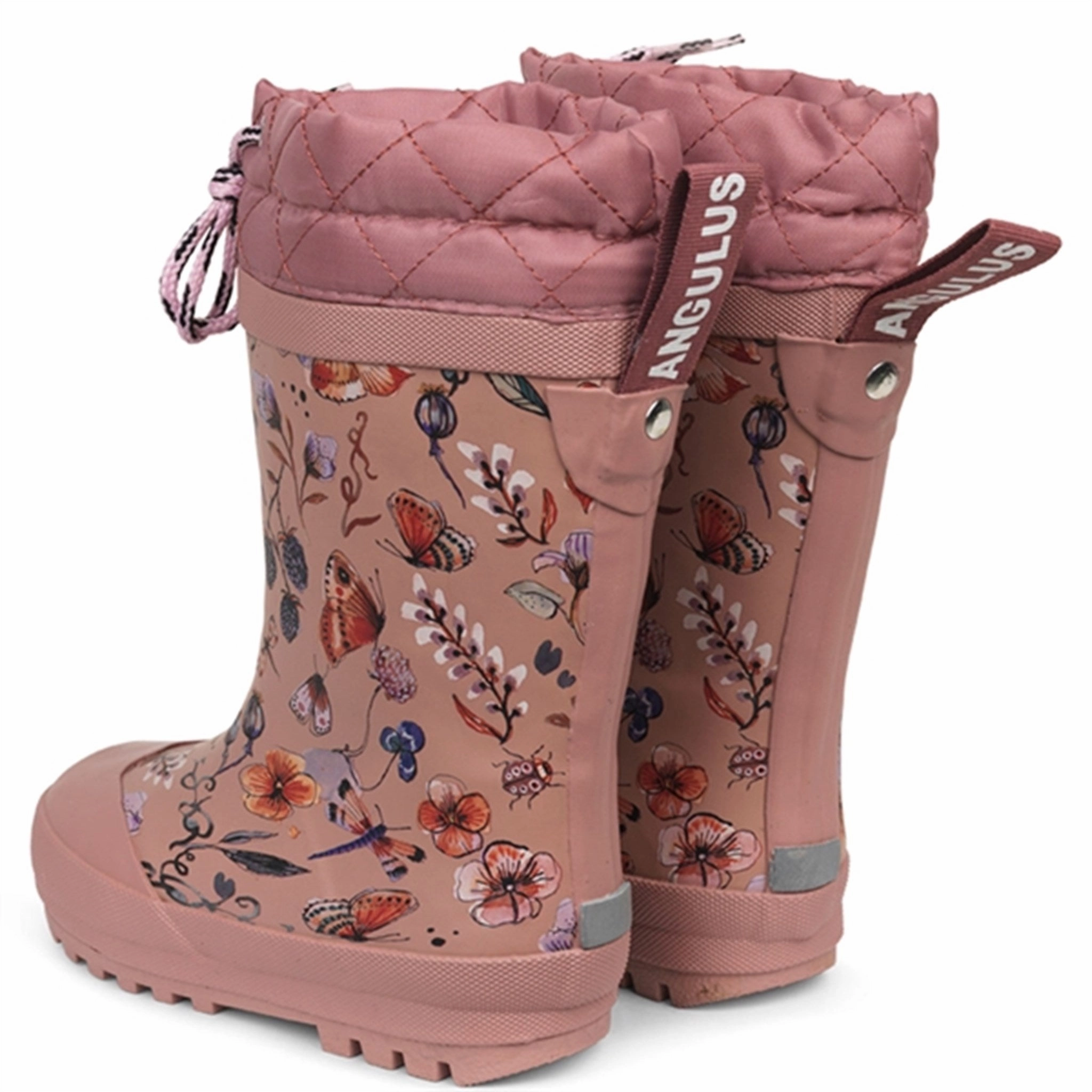 Motion-Driven Angulus Thermo Rubber Boots Butterfly Print