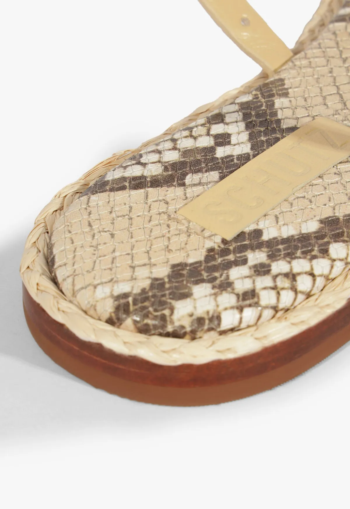 Annete Animal Print Leather Sandal Function-First Fit