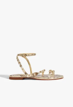 Annete Animal Print Leather Sandal Function First