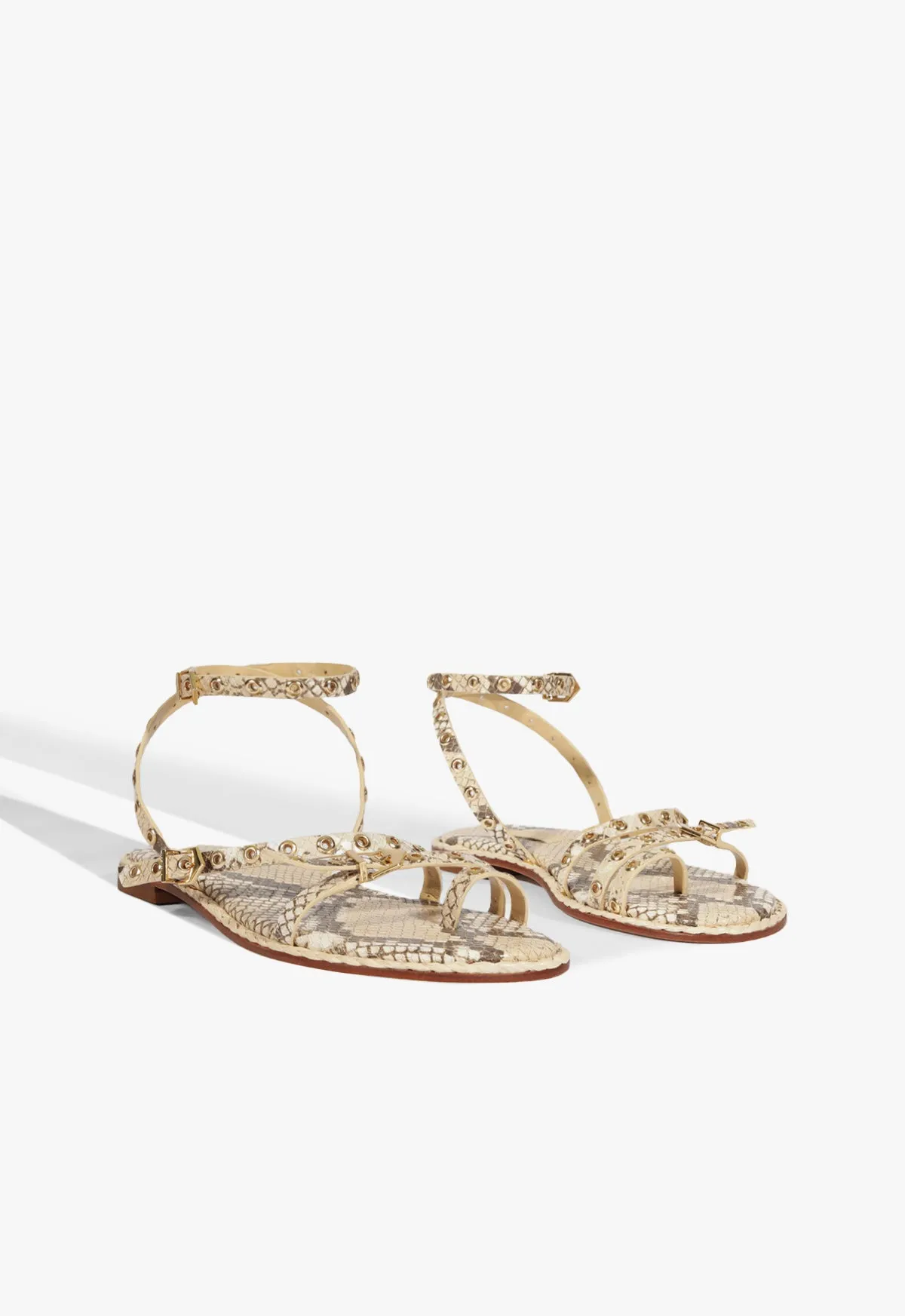Dynamic Looks Annete Animal Print Leather Sandal