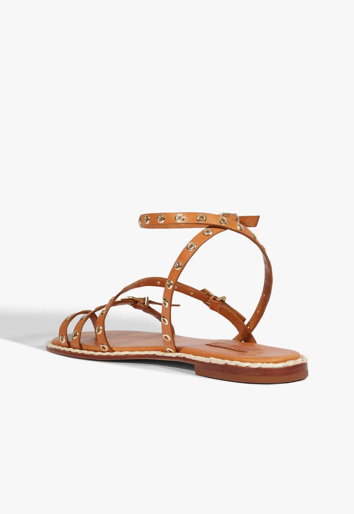 Annete Brown Leather Sandal Dynamic Presence