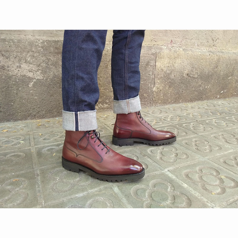 Precision Style Antonio Balmoral Boot Mto - Rordeaux Handmade Patina