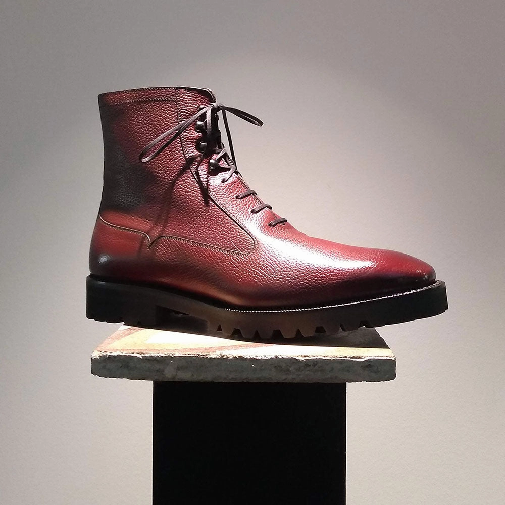 Antonio Balmoral Boot Mto - Rordeaux Handmade Patina Everyday Ease Future In Motion