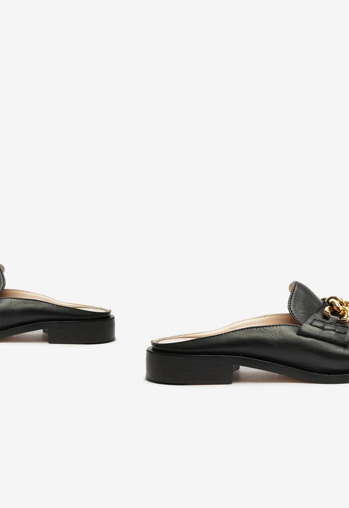 Luca Chain Leather Flat Pure-Fit