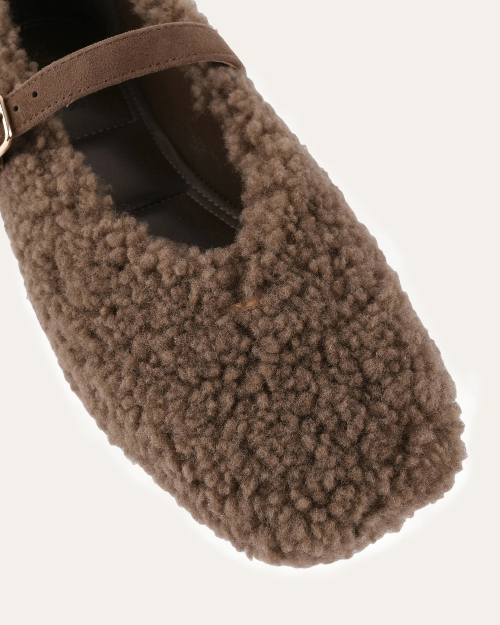 Cool Motion Clean Aesthetic April Casual Flats Taupe Shearling
