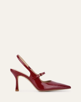 Uncomplicated Fit Lifestyle Drop Archer High Heels Ruby Red Patent