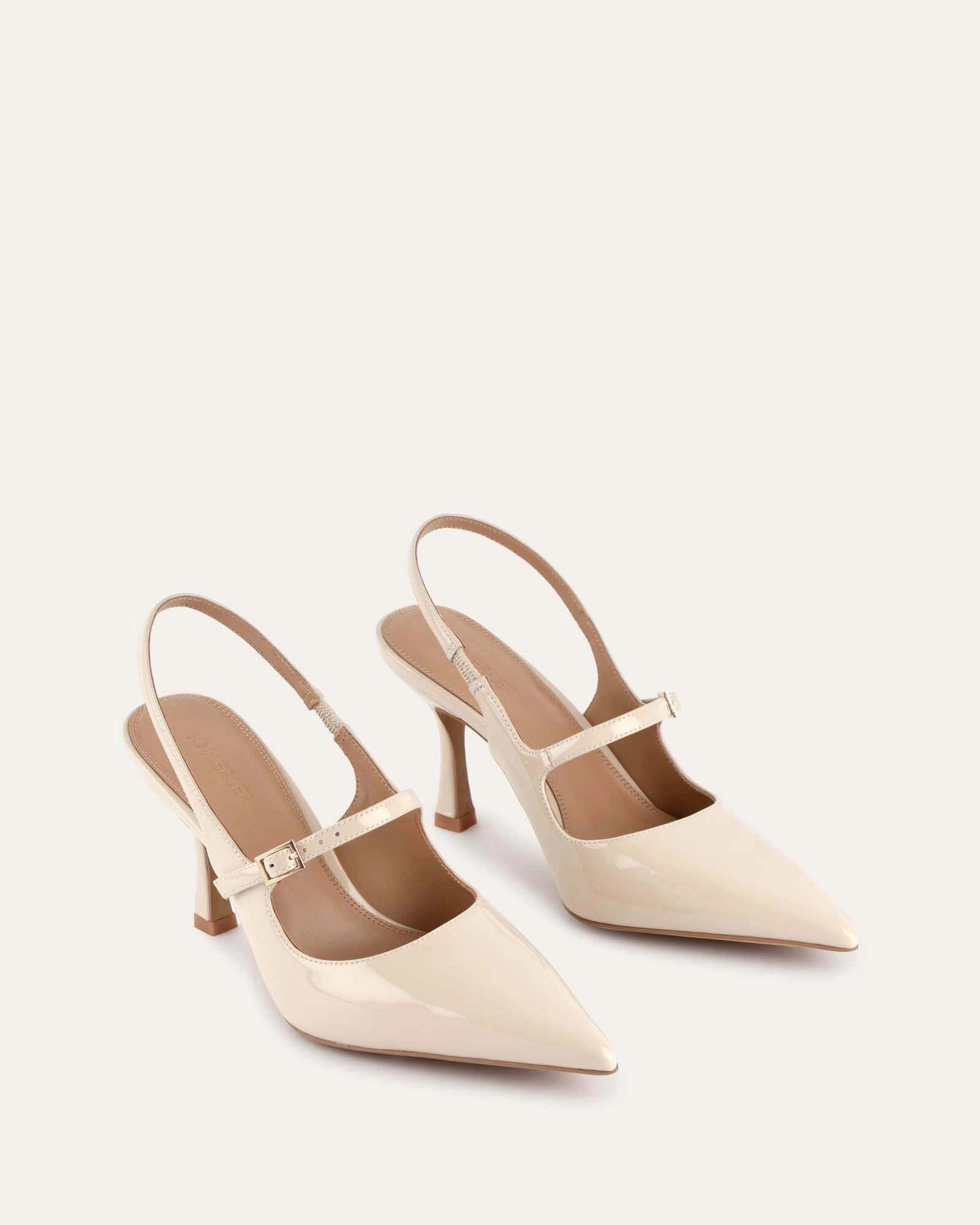 Archer High Heels Sand Patent Layer Your World