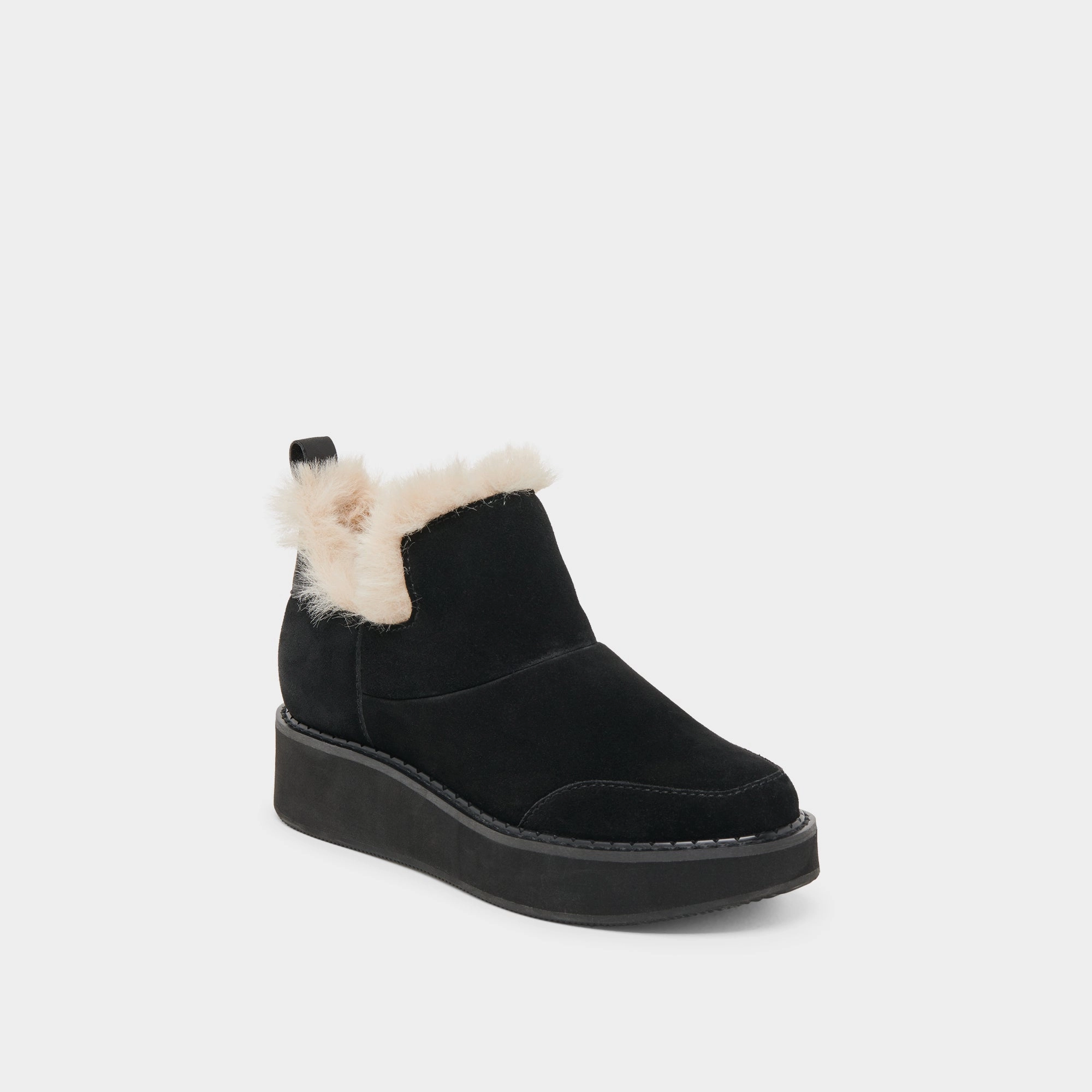 Laid-Back Luxe Functional Ease Ardy Plush H2O Booties Onyx Suede