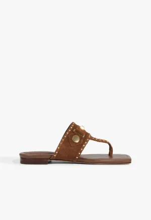 Refined Streetwear Aria Brown Suede Sandal