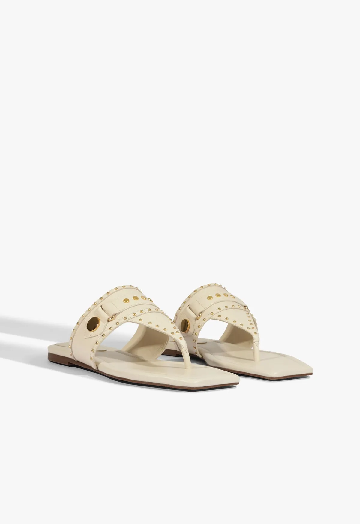 Aria White Leather Sandal Essentials In Motion