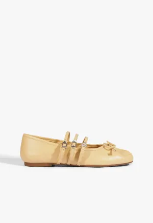 Flex And Fit Arissa Beige Leather Ballet Flat