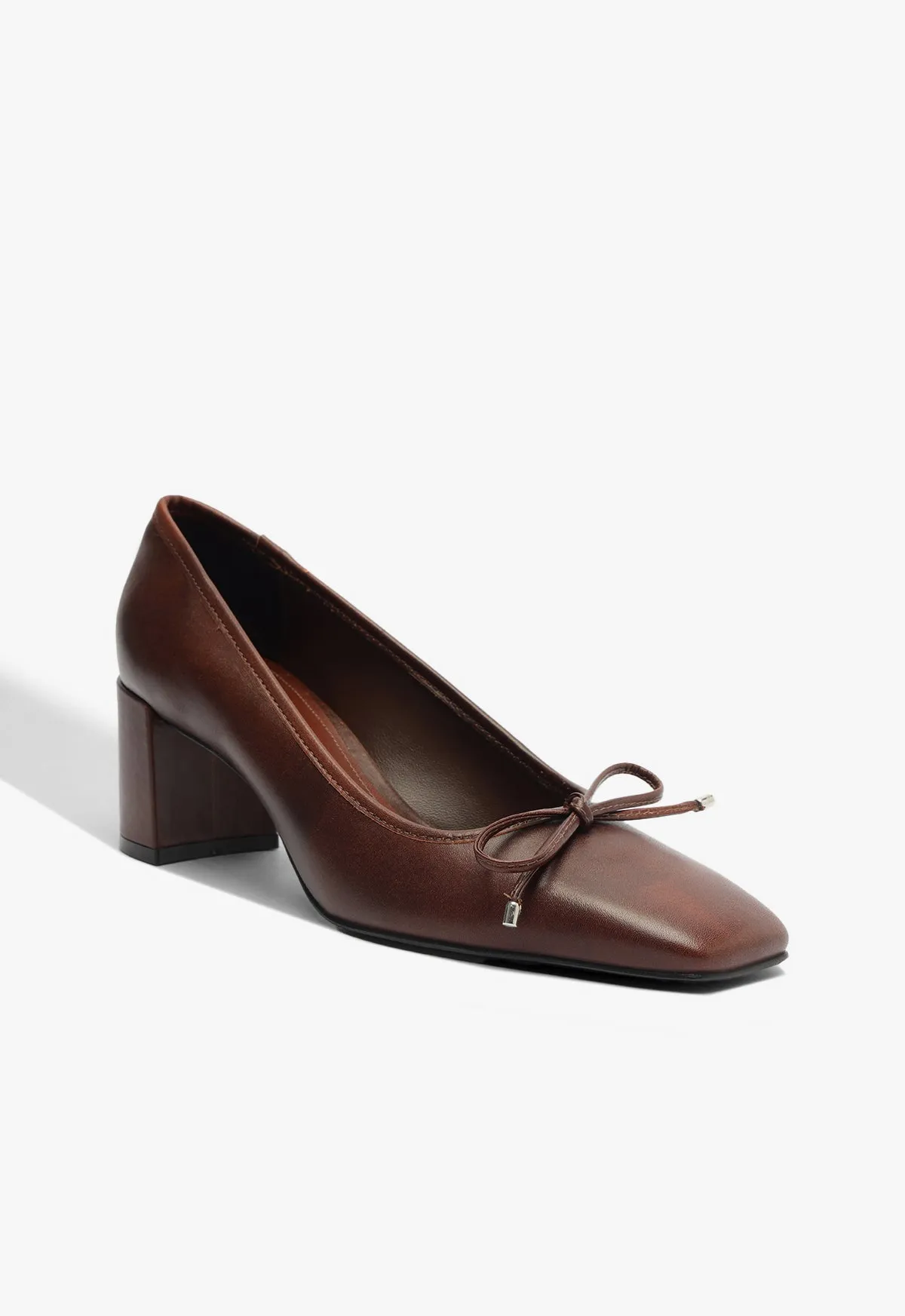 Arissa Block Leather Pump Responsive Fit Simple City