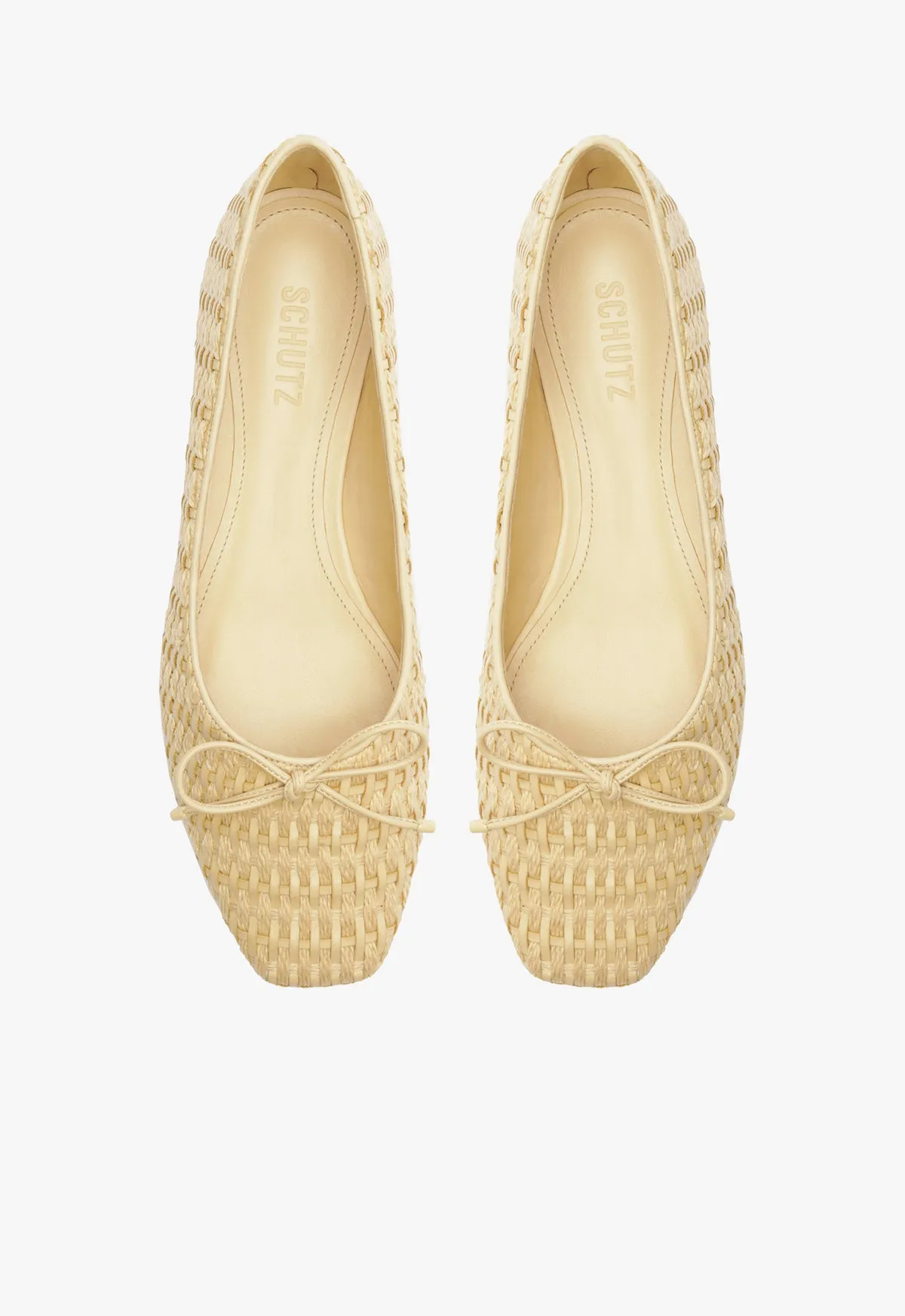 Neutral Layers Arissa Straw Ballet Flat
