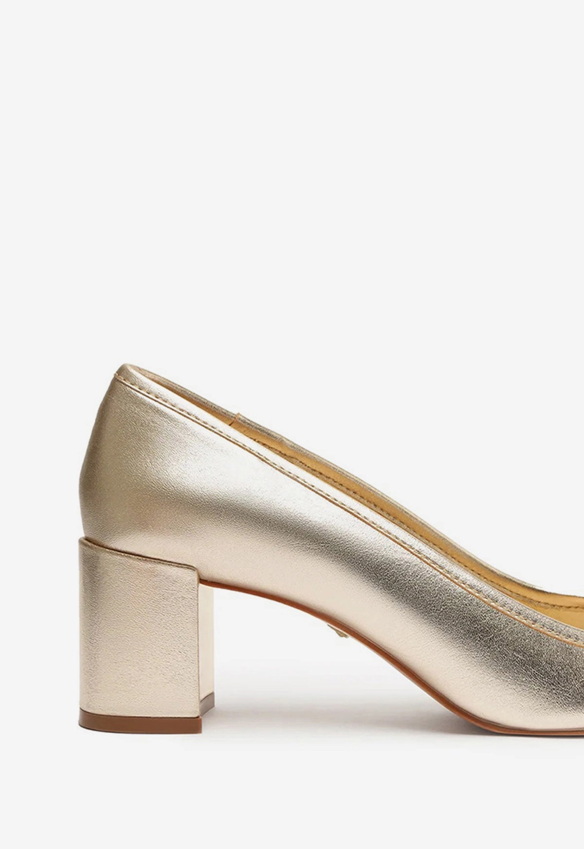 Quiet Impact Core Elements Arissa Block Metallic Leather Pump