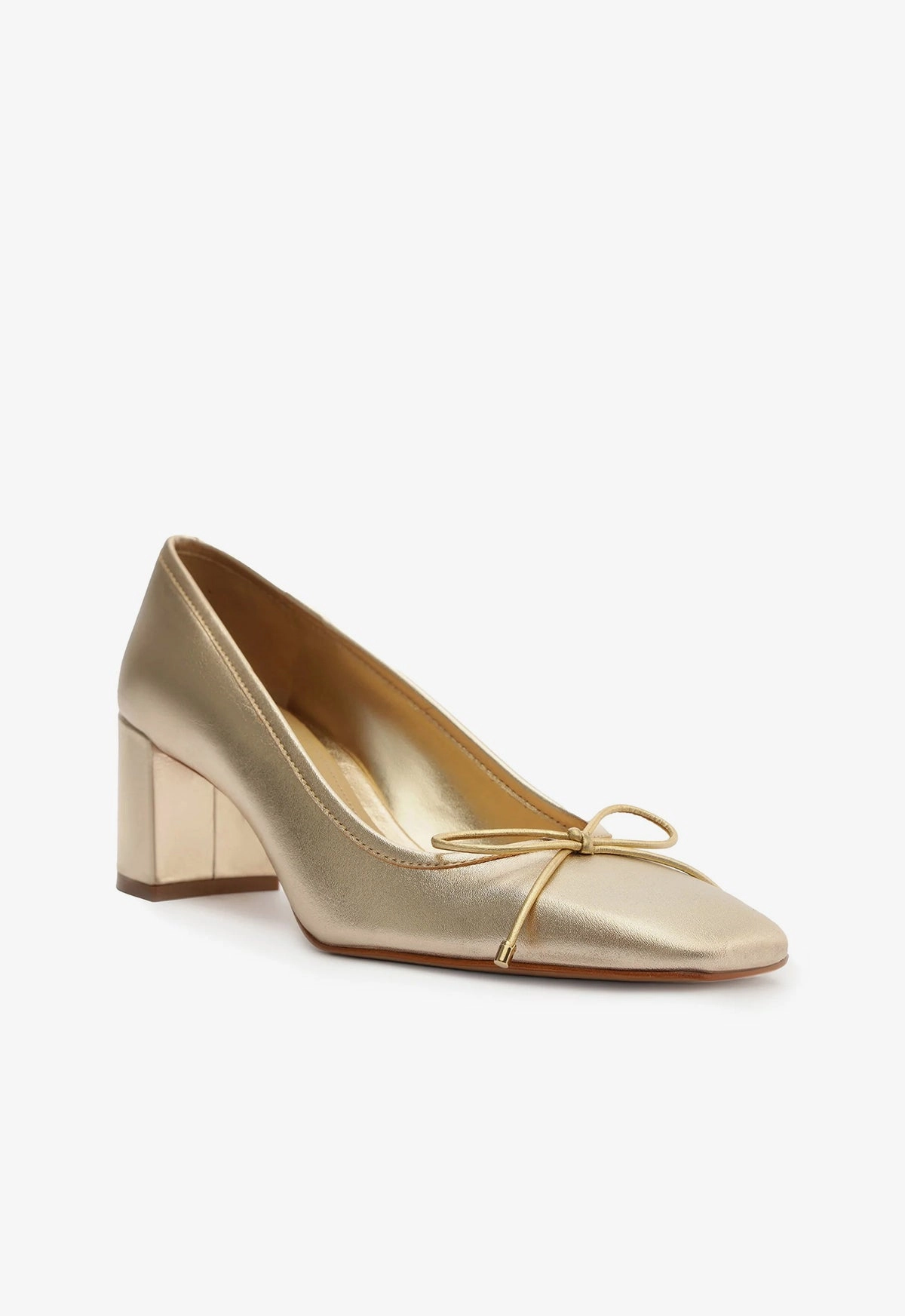 Arissa Block Metallic Leather Pump Hybrid Aesthetic