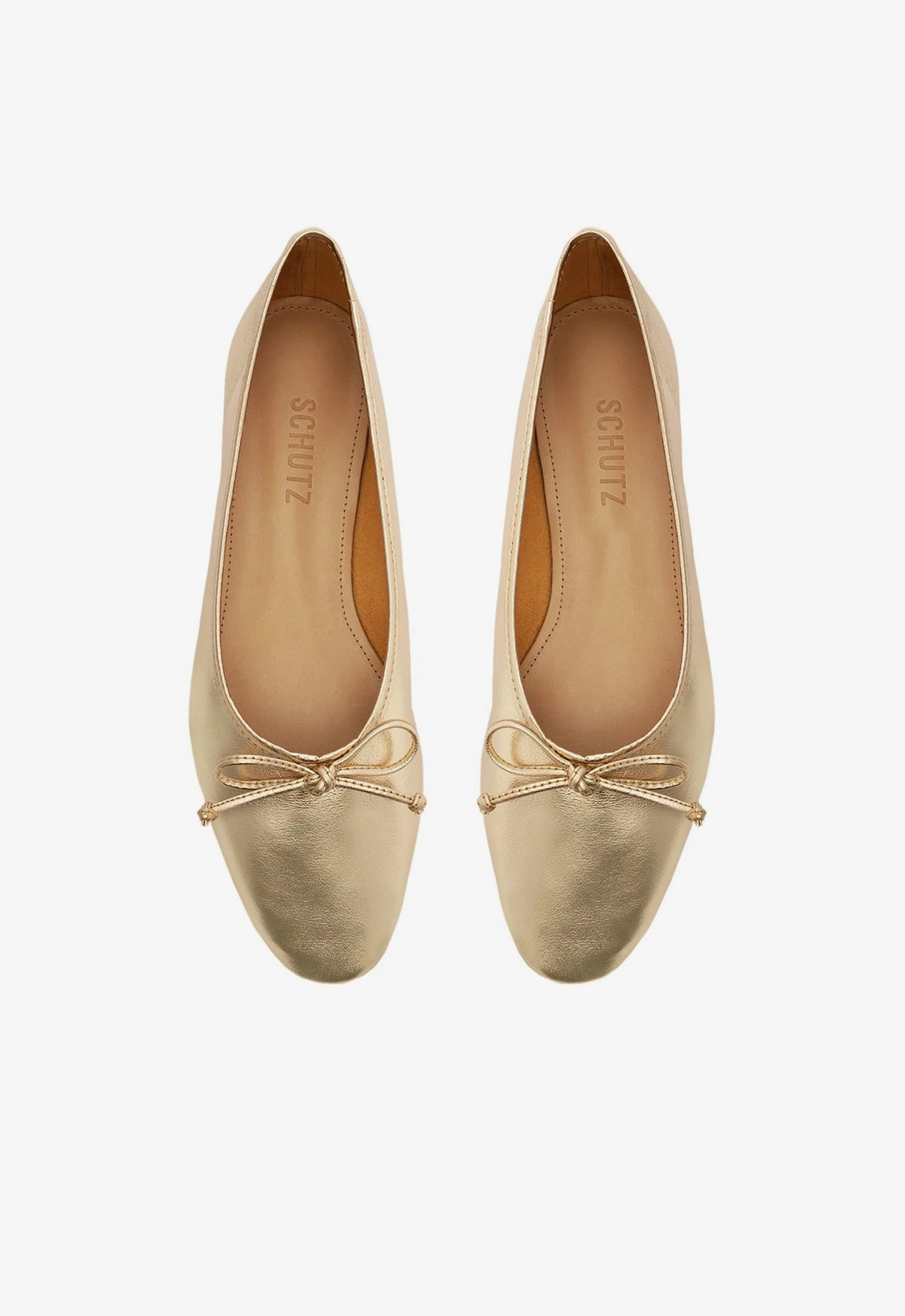 Urban Optimized Motion Meets Design Arissa Gold Leather Ballet Flat