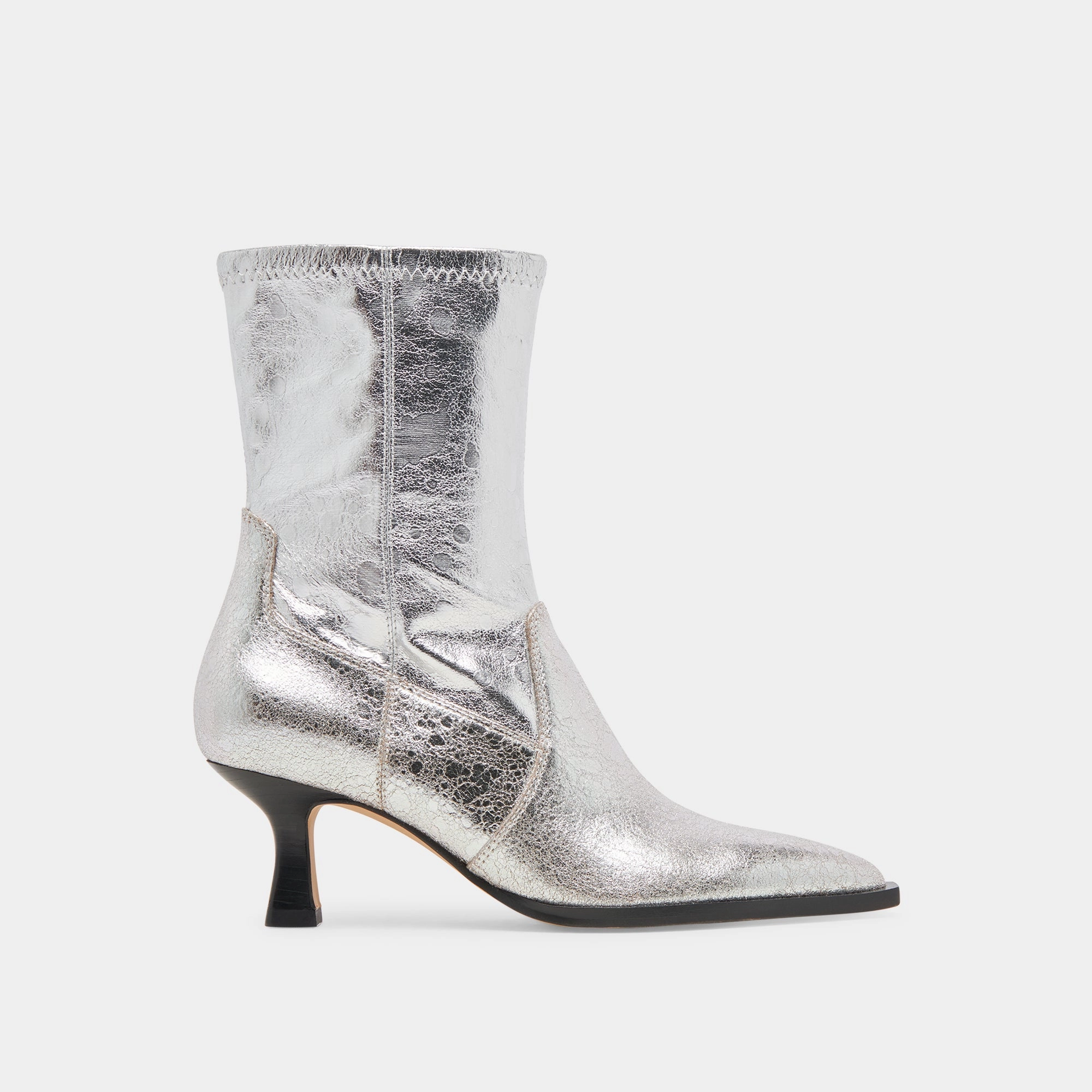 Arya Boots Silver Distressed Leather Cool Fitwear