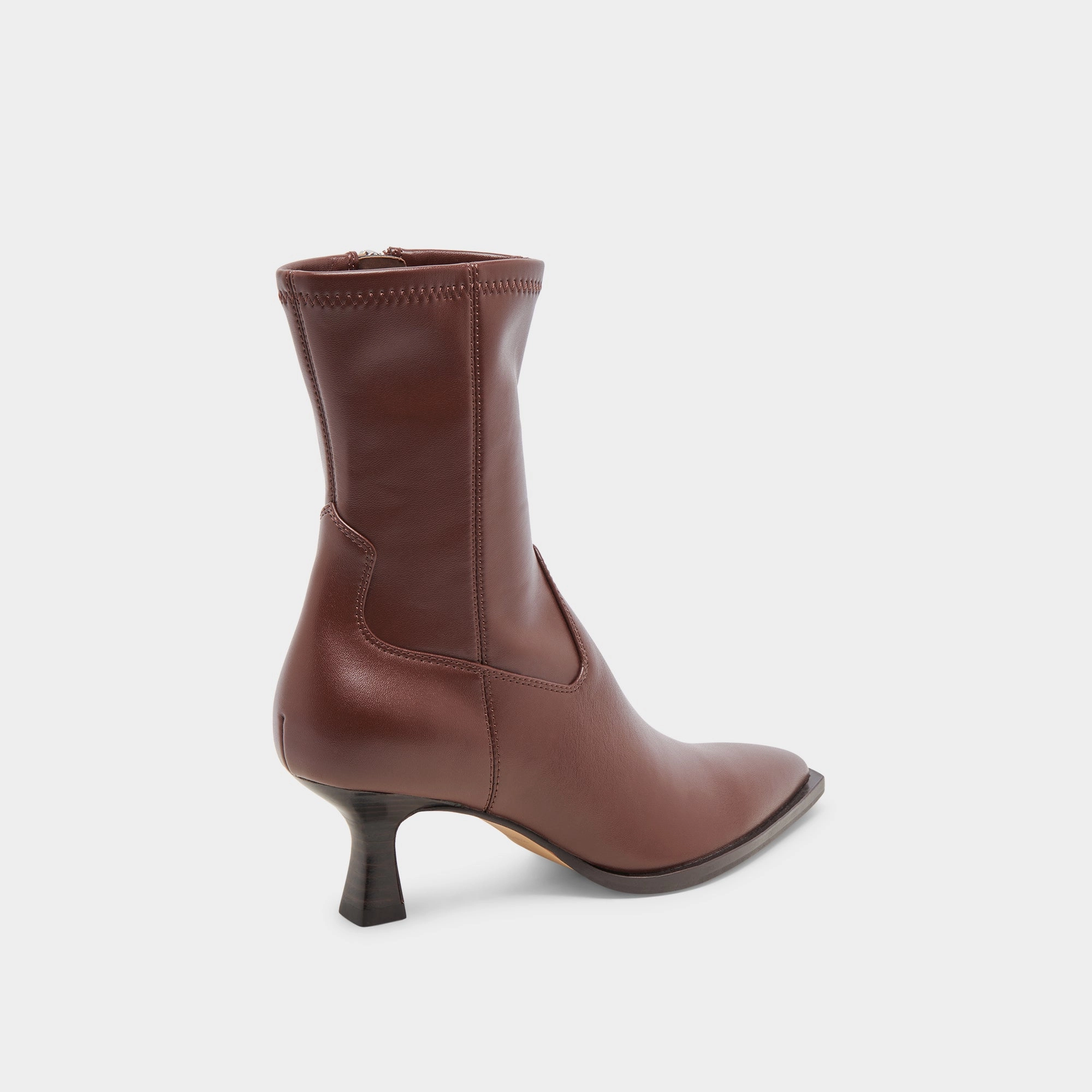Reimagined Comfort Arya Wide Calf Boots Chocolate Leather