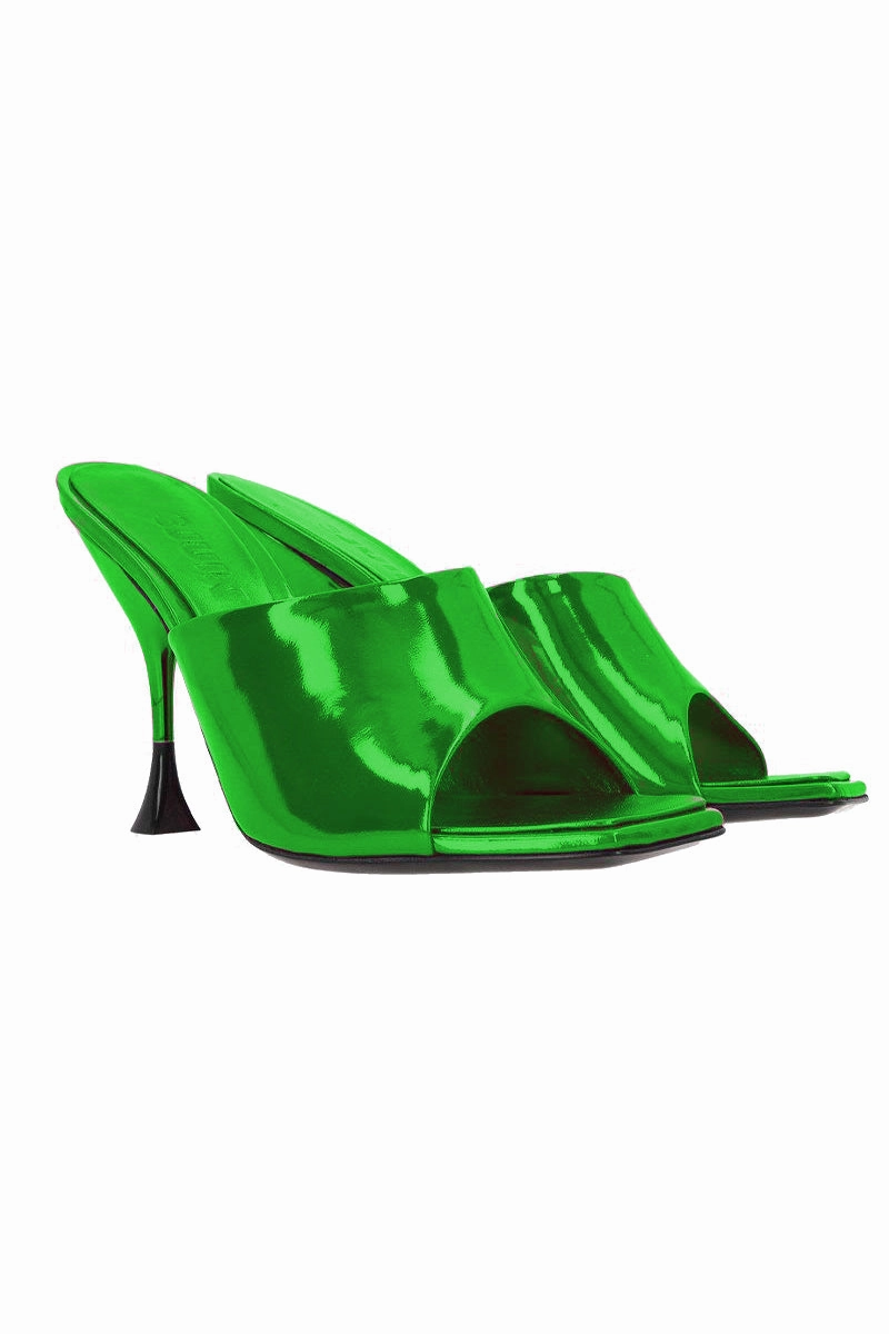 Go With Flow Asia Vegas Heels In Emerald