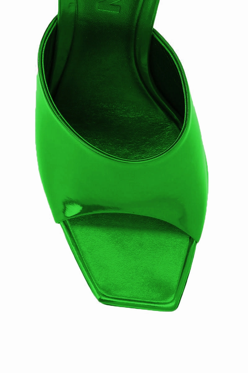 Asia Vegas Heels In Emerald Quiet Impact Forward Pulse