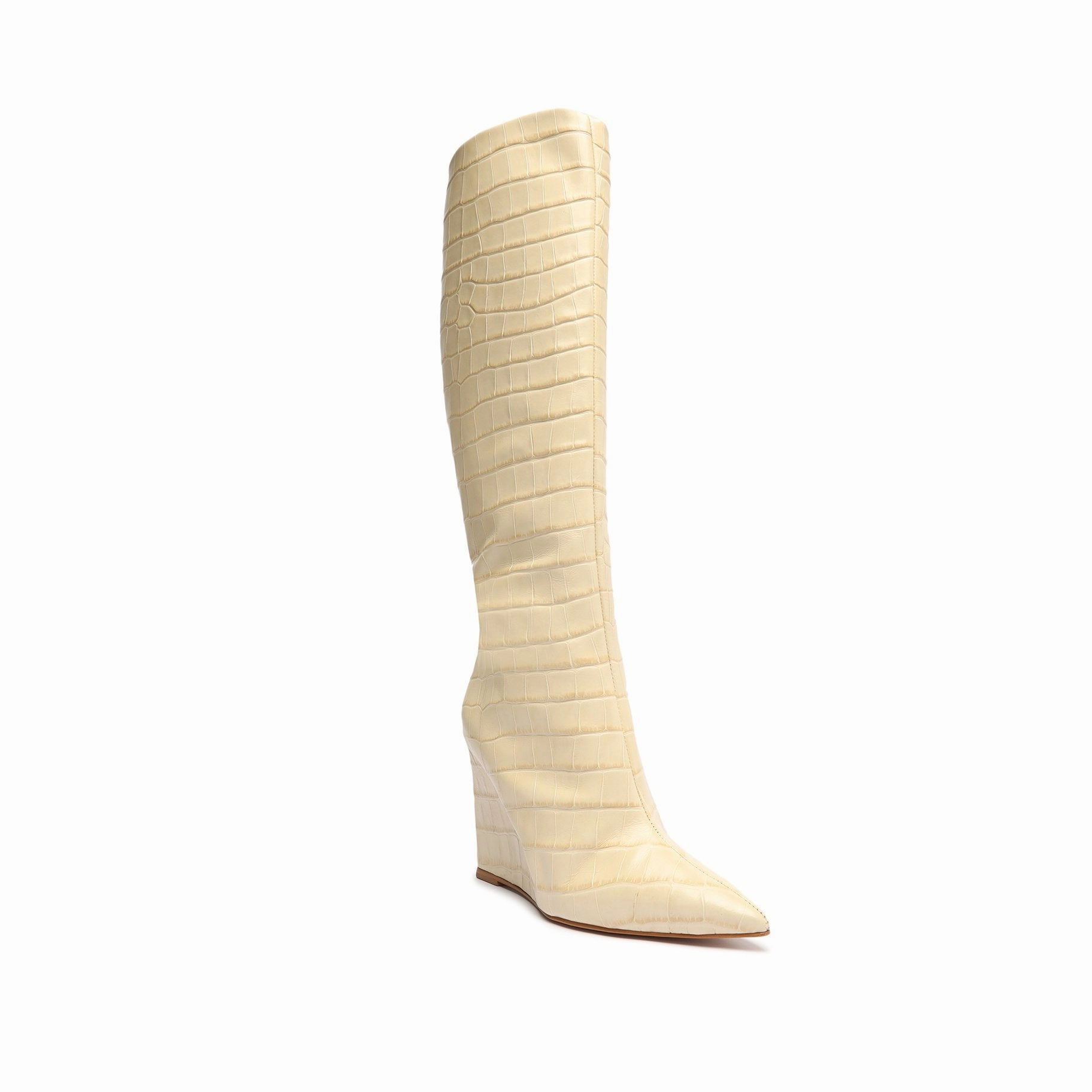 Asya Up Crocodile-Embossed Leather Boot Clean Aesthetic Future-Ready Fit