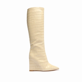 Bold In Simplicity Effortless Gear Asya Up Crocodile-Embossed Leather Boot