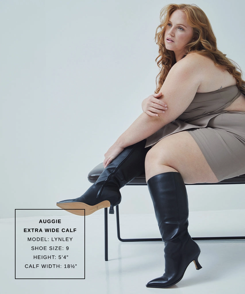 Designed To Perform Coolly Crafted Auggie Extra Wide Calf Boots Black Leather