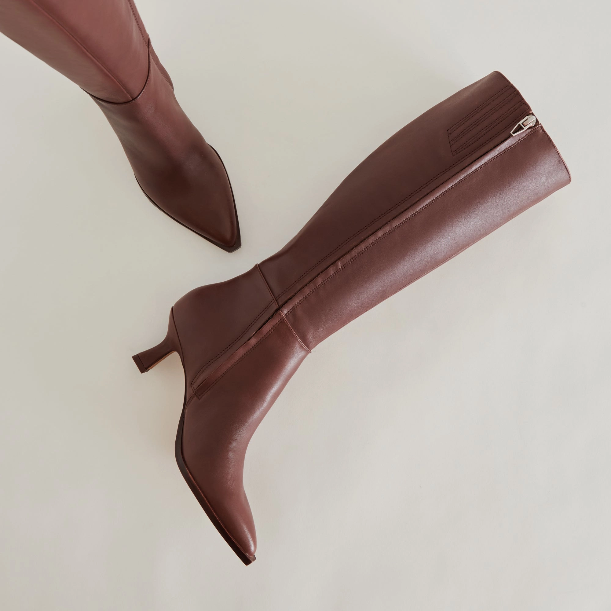 Auggie Wide Calf Boots Chocolate Leather Everyday Uniform