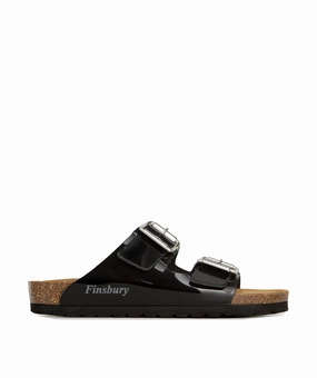 Aurlie Black Patent Leather Sandals Lifestyle Built Clean Dailywear