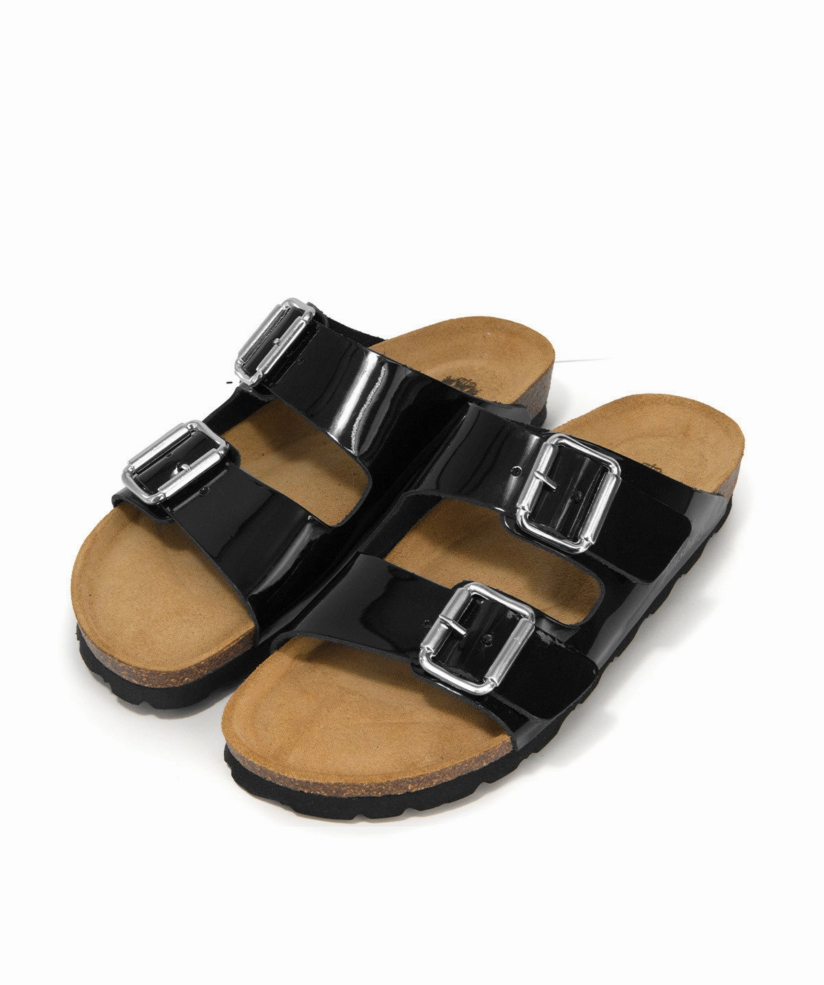 Tech-Forward Fit Fresh Function Aurlie Black Patent Leather Sandals