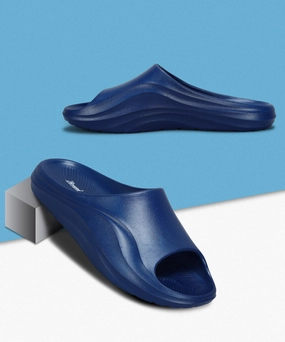 New Urbanism Paragon Evk10926G Men'S Waterproof Blue Sliders With Comfortable Sole