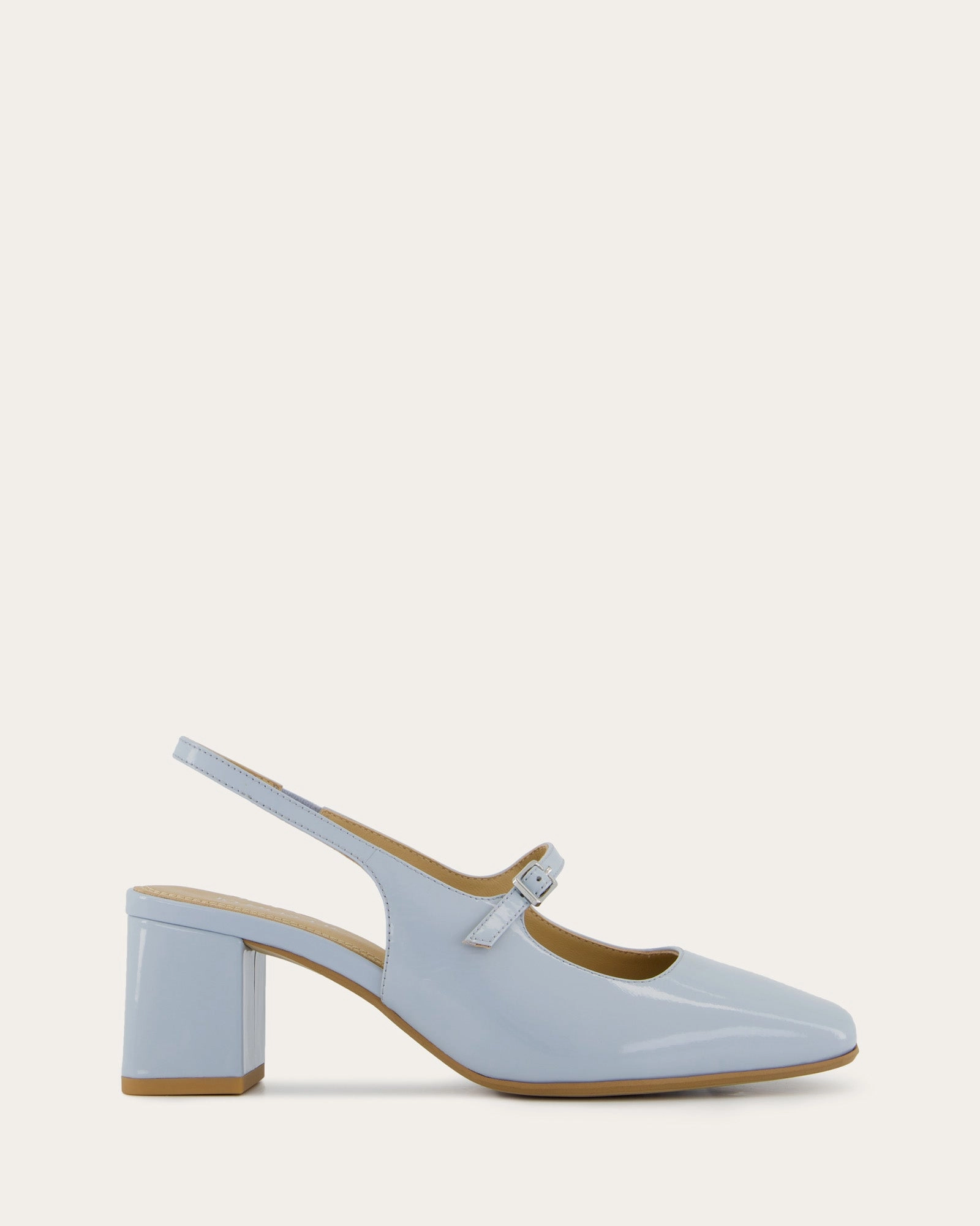 Peggy Low Heels Mist Blue Patent Quiet Impact