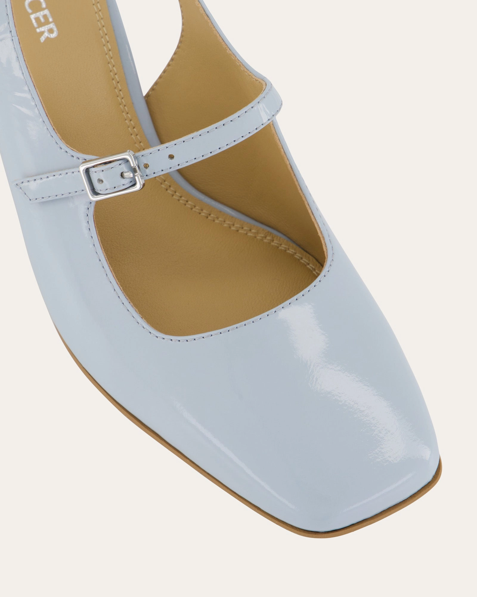Clarity Wear Essential Structure Peggy Low Heels Mist Blue Patent