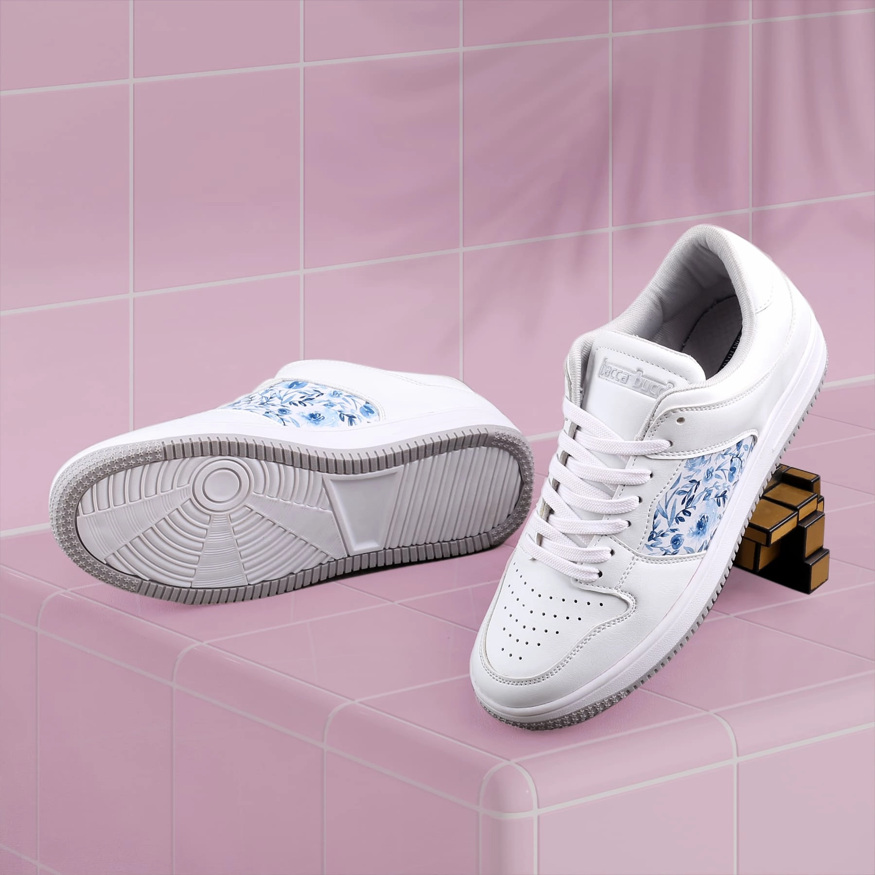 Pure Rhythm Bacca Bucci Bliss Low Top Flat Sole Fashion Women'S Sneakers With Digital Prints