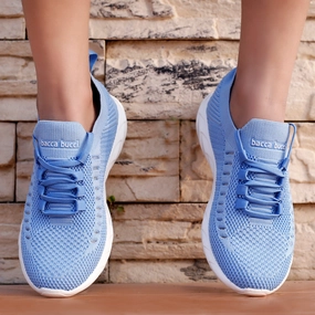Fit-Flow Essentials, Upgraded Bacca Bucci Fishjet Sneakers Shoes For Women | Blue Women Running & Training Shoes