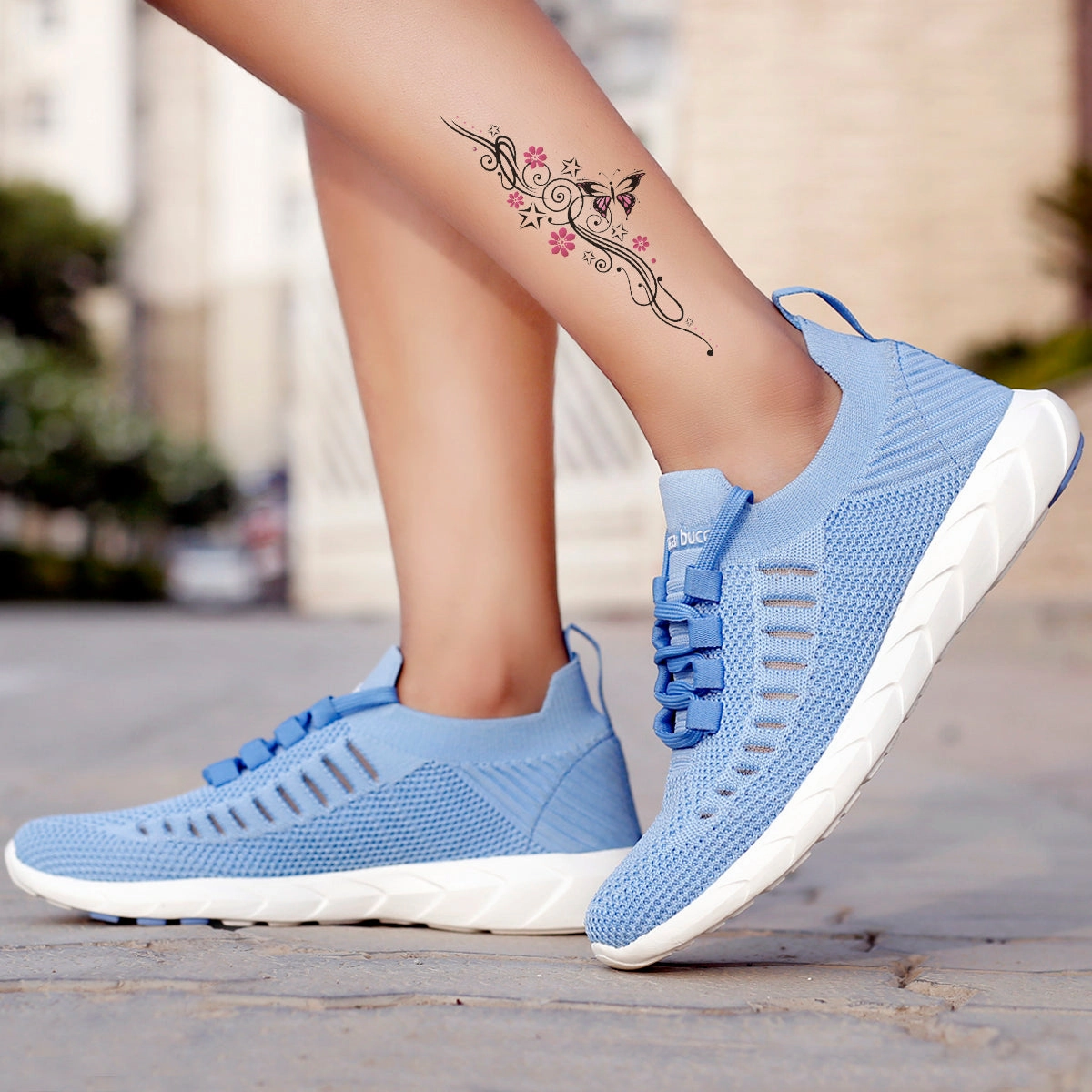 Balanced Design Bacca Bucci Fishjet Sneakers Shoes For Women | Blue Women Running & Training Shoes