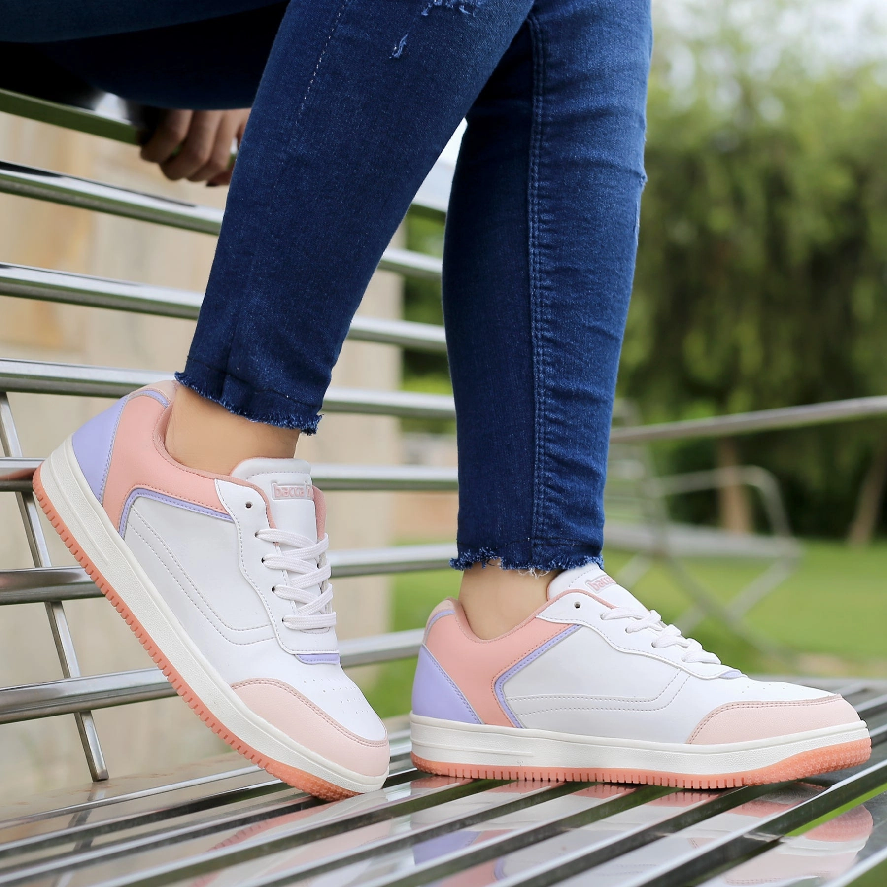 Bacca Bucci Naomi Low-Top Flat Sole Sneakers For Women Layered Living Urban Lifestyle