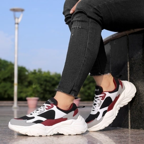 Multi-Context Style Bacca Bucci Spark Low-Top Platform Colorblock Fashion Sneakers For Women | Streetwear Chunky Sneakers