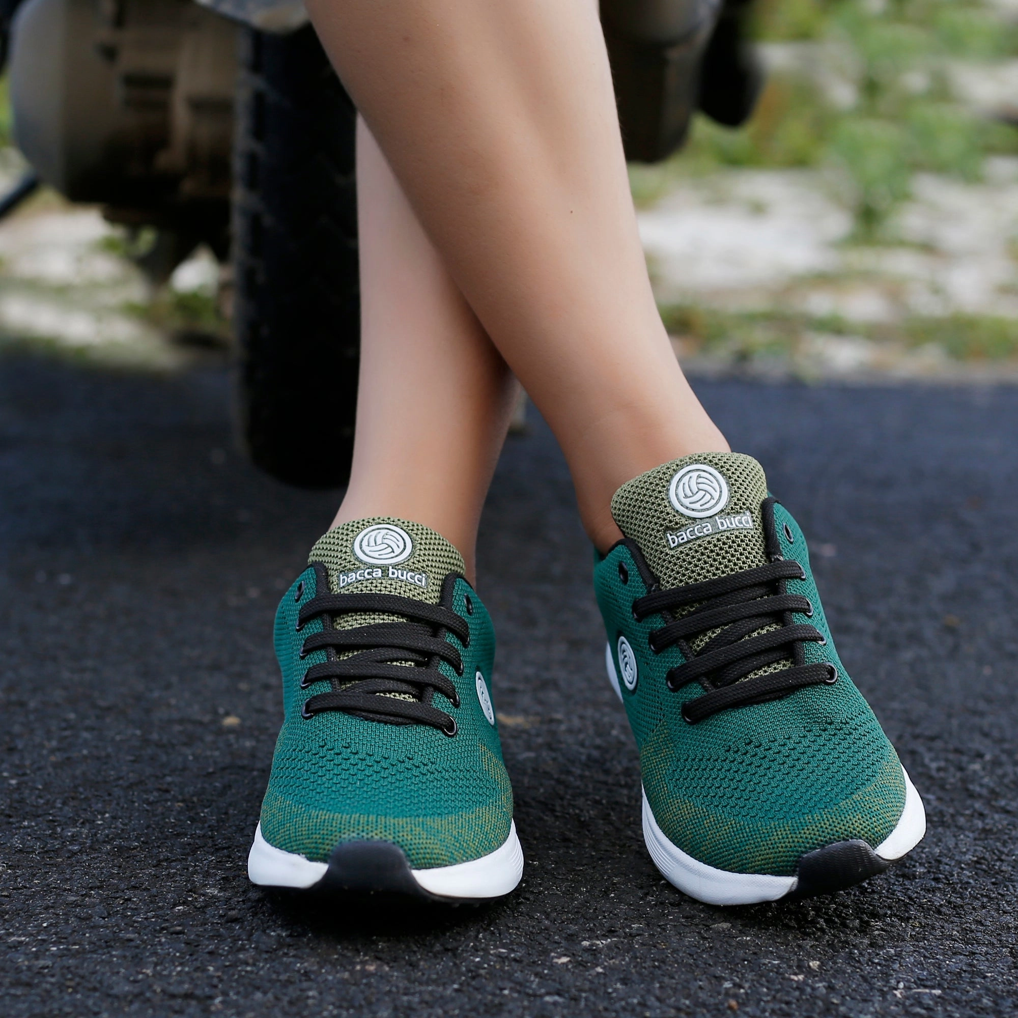 Cool Crafted Wear With Intent Bacca Bucci Tokyo Women Running Shoes | Green/Olive Women Sneakers Shoes For Casual Walk