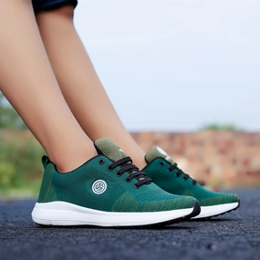 Urban Core Bacca Bucci Tokyo Women Running Shoes | Green/Olive Women Sneakers Shoes For Casual Walk