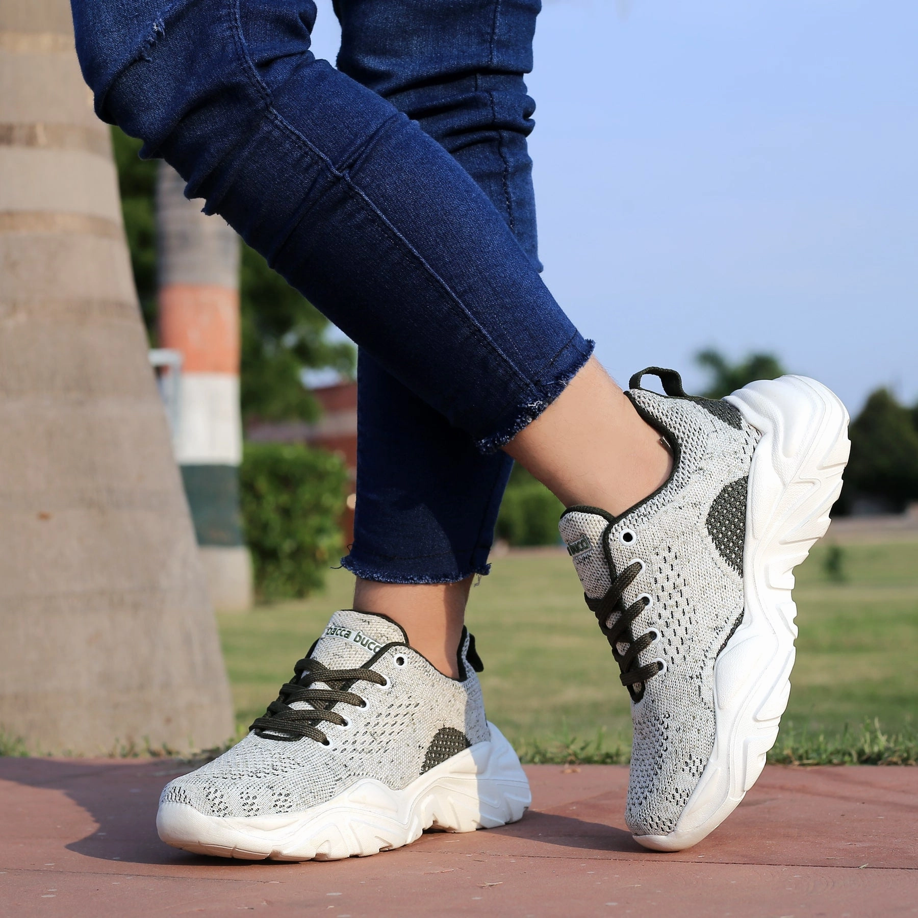 Cool Crafted Pure Daywear Bacca Bucci Women Charlotte Low-Top Platform Fashion Shoes | Street-Wear Knitted Chunky Sneakers
