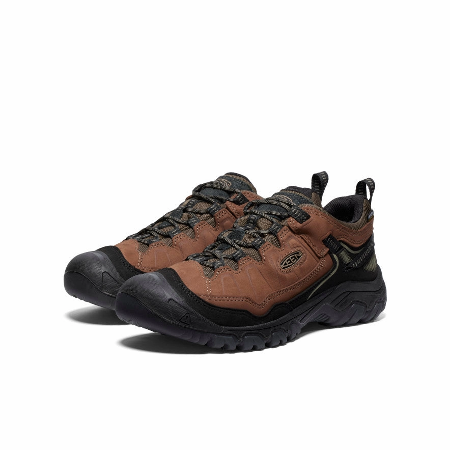 Men'S Targhee Iv Wide Waterproof Hiking Shoe  |  Bison/Black Style Meets Tech