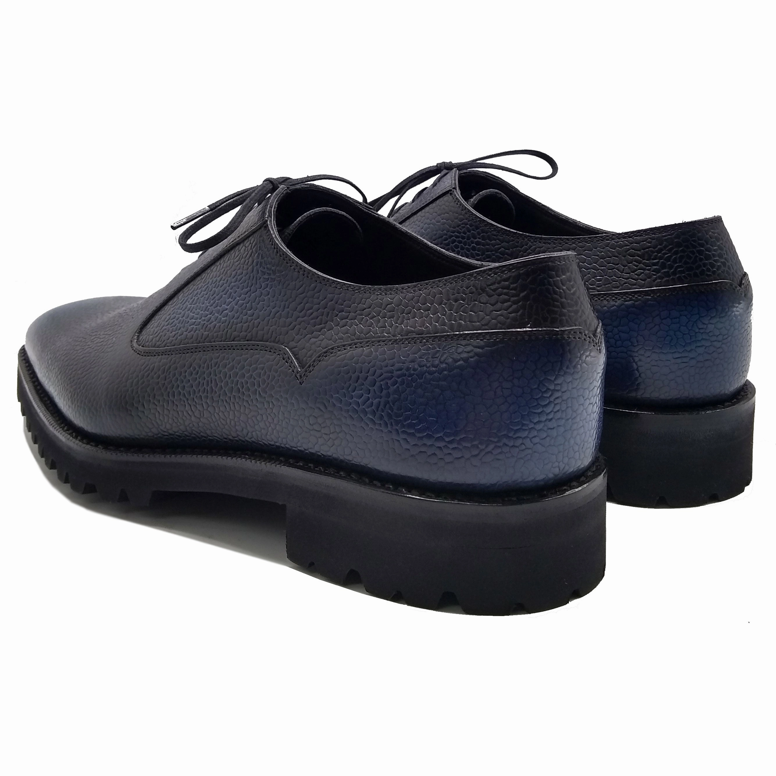 Balmoral Simple Shoe Mto - Mediterranean Blue 3D Patina Designed With Flow