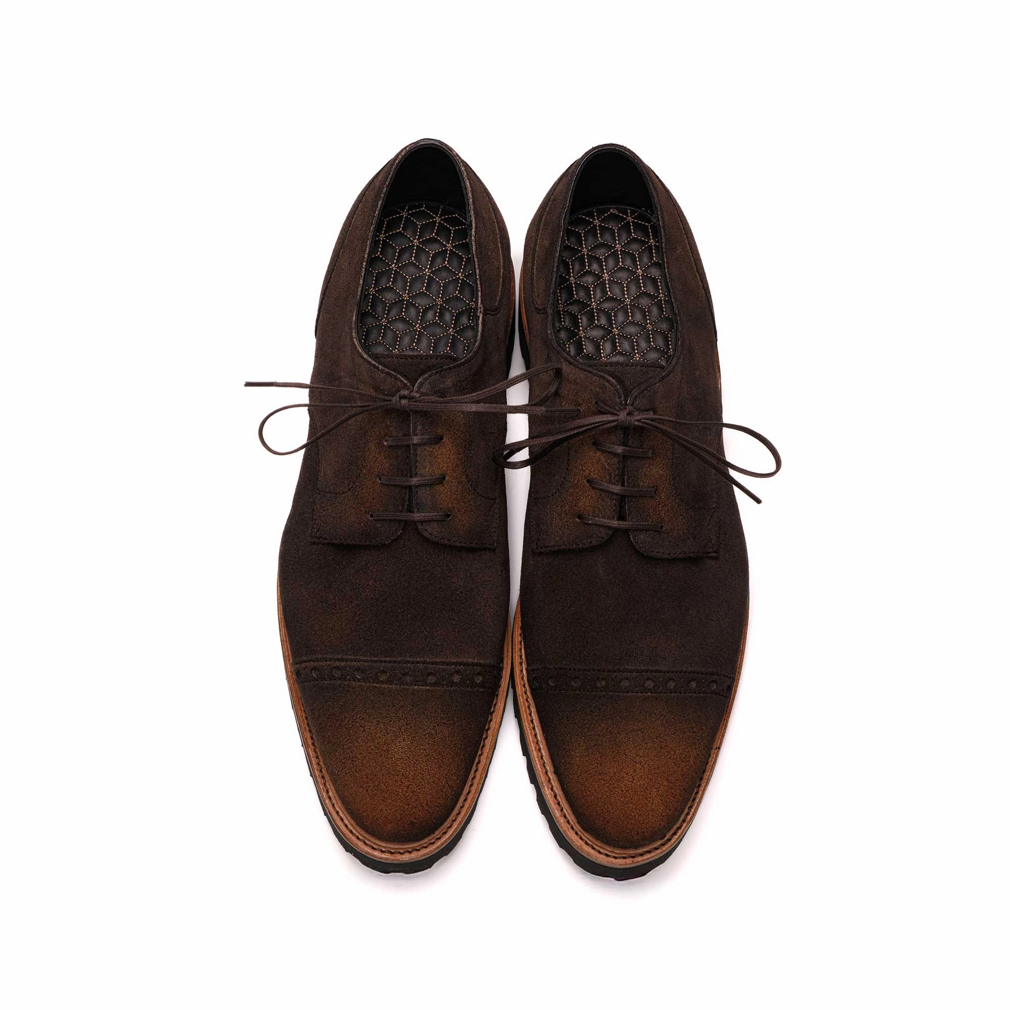 Engineered Comfort Balthazar Brogue Derby - Espresso Handmade Patina