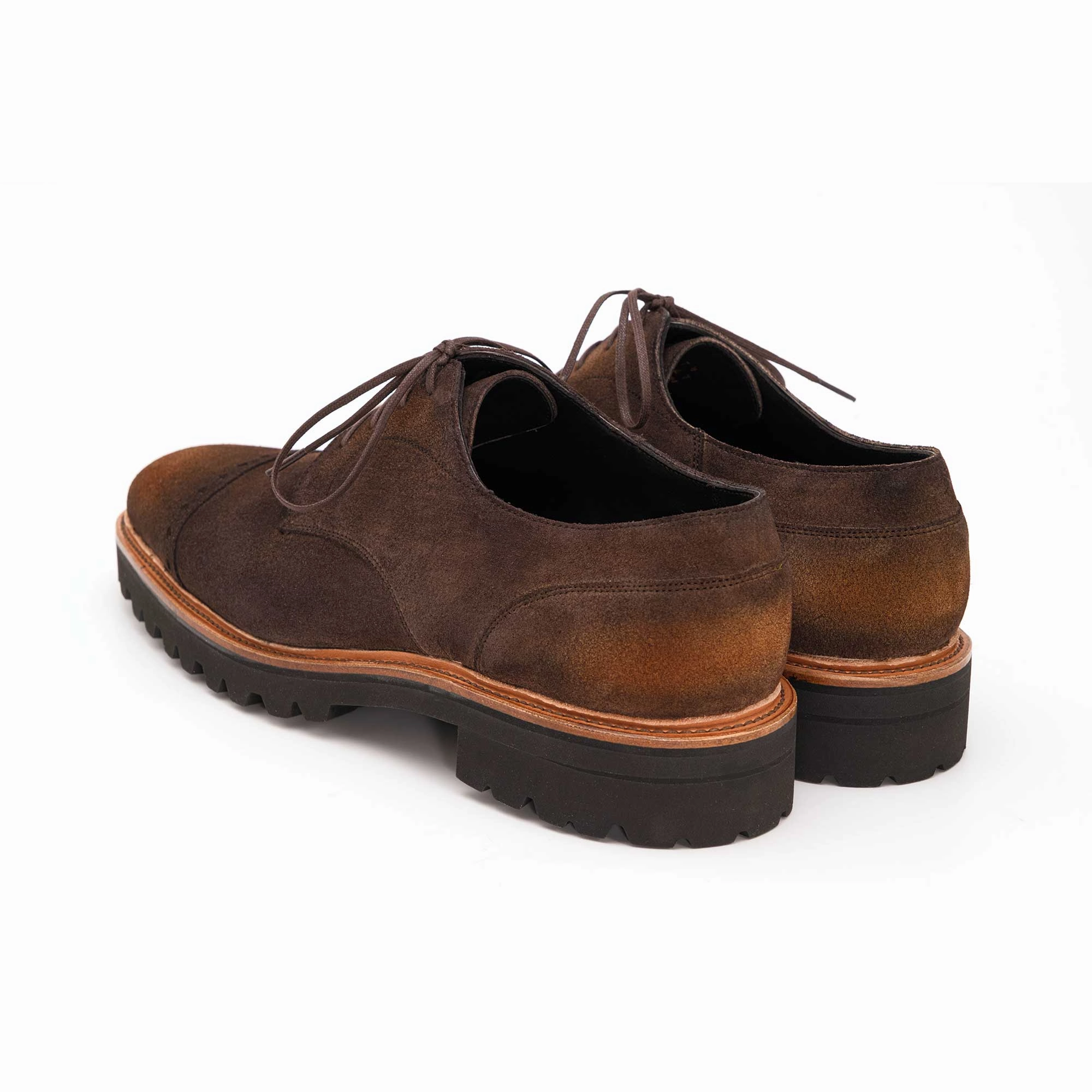 Balthazar Brogue Derby - Espresso Handmade Patina Made To Flex Comfort Zone