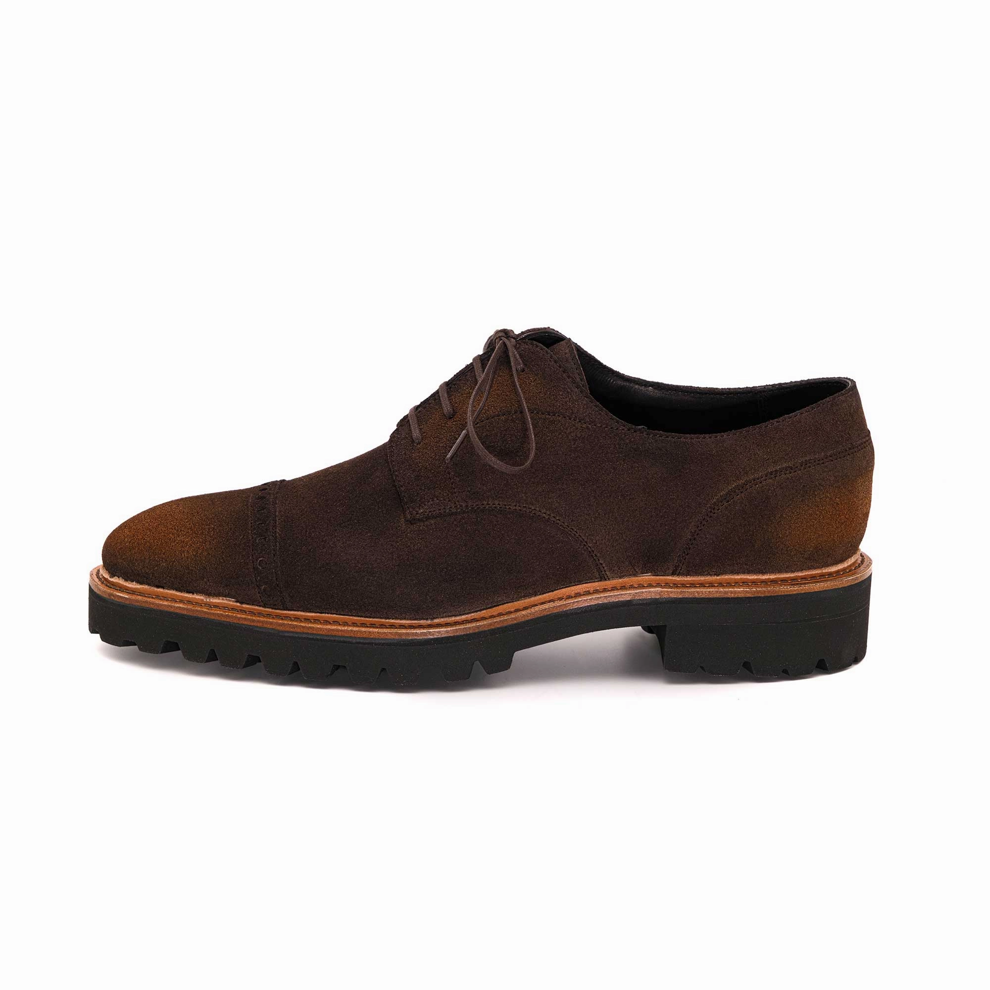 Wear With Intent Motion Elements Balthazar Brogue Derby - Espresso Handmade Patina