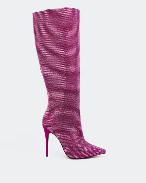 Basma Fuschia Suede Streamlined Life Laid-Back Luxe