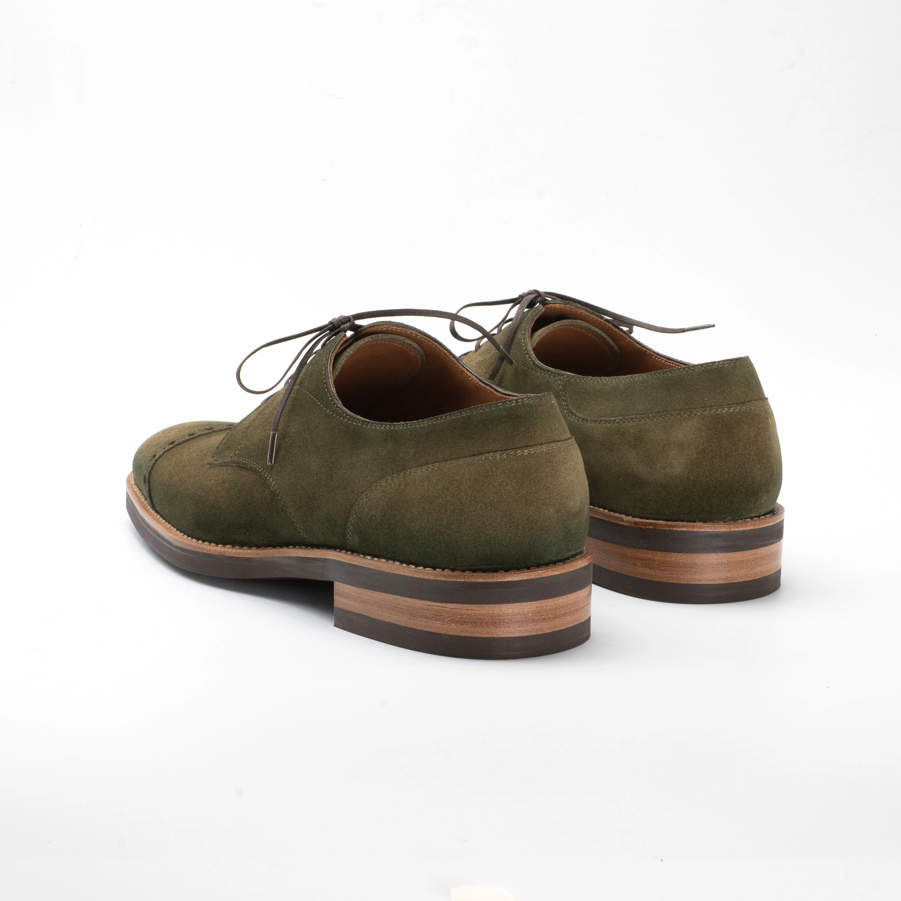 Subtle Evolution Bernat Brogue Derby Mto - Fern Green Suede