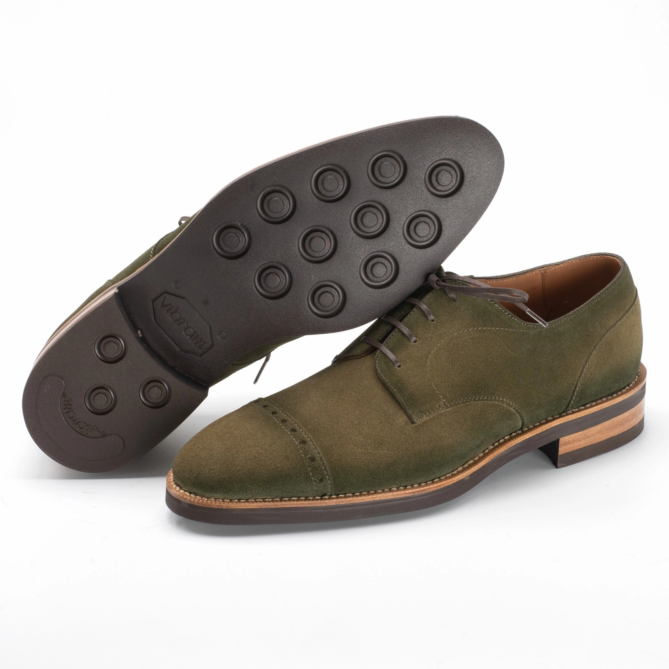 Crafted To Move Express Yourself Bernat Brogue Derby Mto - Fern Green Suede